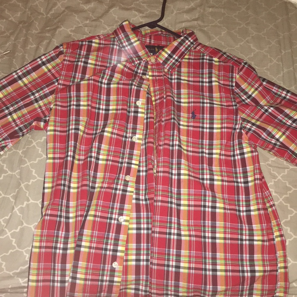 Red polo shirt,Michael kors t shirt, diesel jacket